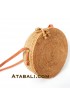 Ata round bag plain pattern with cross clip 